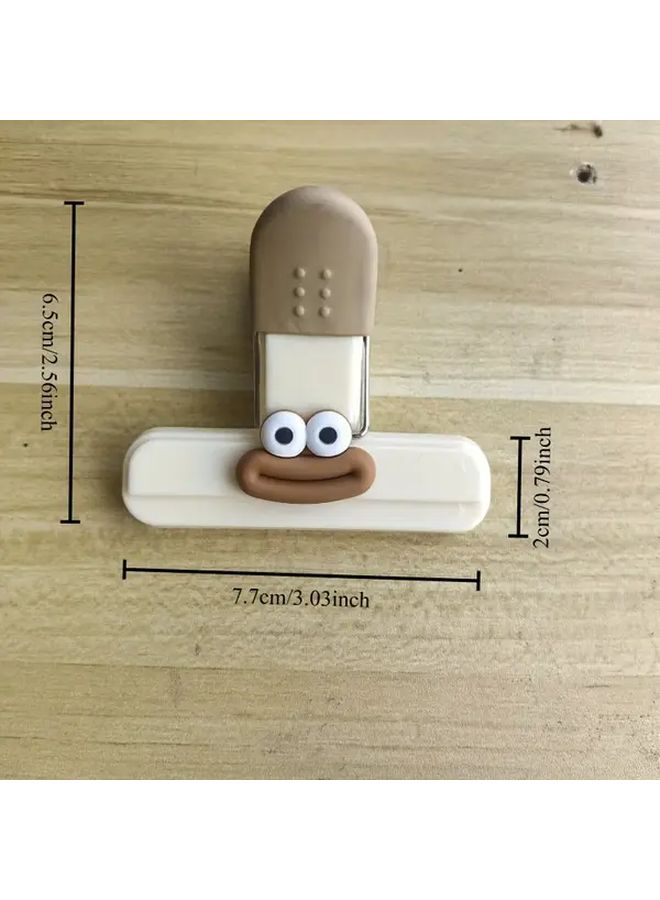 Small Sealing Clip 1pc Strong Leak Proof Moisture Resistant Durable Plastic Snack Bag Sealer For Potato Chips Cookies Candy Snack Packaging Playful Design - Image 3