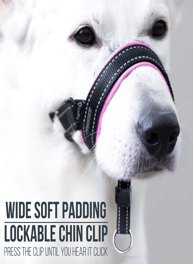 GoodBoy Dog Head Halter with Safety Strap - Stops Heavy Pulling On The Leash - Padded Headcollar for Small Medium and Large Dog Sizes - Head Collar Training Guide Included (Size 4, Pink) - Image 3
