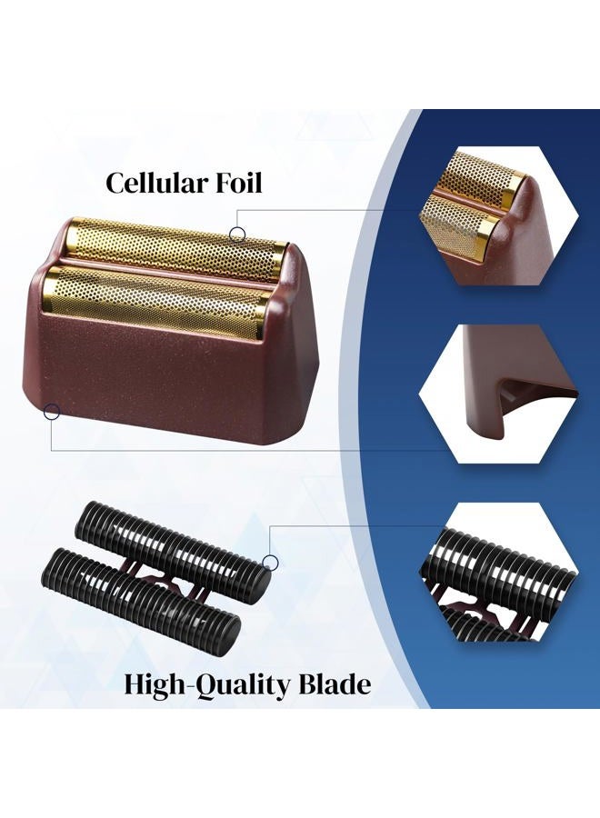 AIJALY 1 Pack Professional 5 Star Series Finale Shaver Replacement Foil and Cutter Bar Assembly Compatible with wahl Shaver Foil 7031-100, 7043-100 Super Close Shaving Replacement Heads，Red - Image 5
