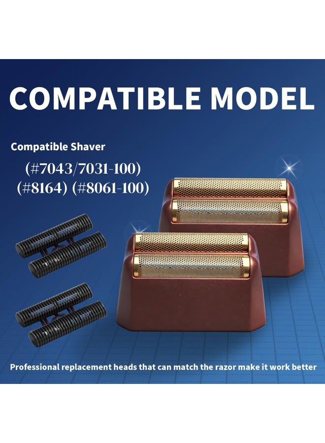 AIJALY 1 Pack Professional 5 Star Series Finale Shaver Replacement Foil and Cutter Bar Assembly Compatible with wahl Shaver Foil 7031-100, 7043-100 Super Close Shaving Replacement Heads，Red - Image 3
