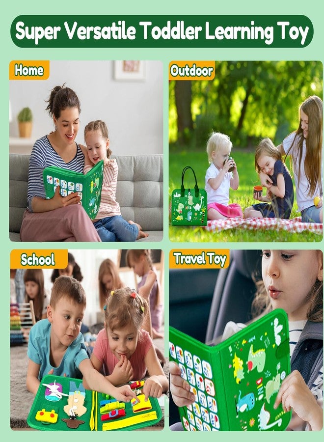 Qizfun Busy Board Montessori Toy for Toddlers, Educational Sensory Learning Toy for Fine Motor Skills, Preschool Travel Toy for Airplane & Car, Gifts for Boys and Girls - Image 4