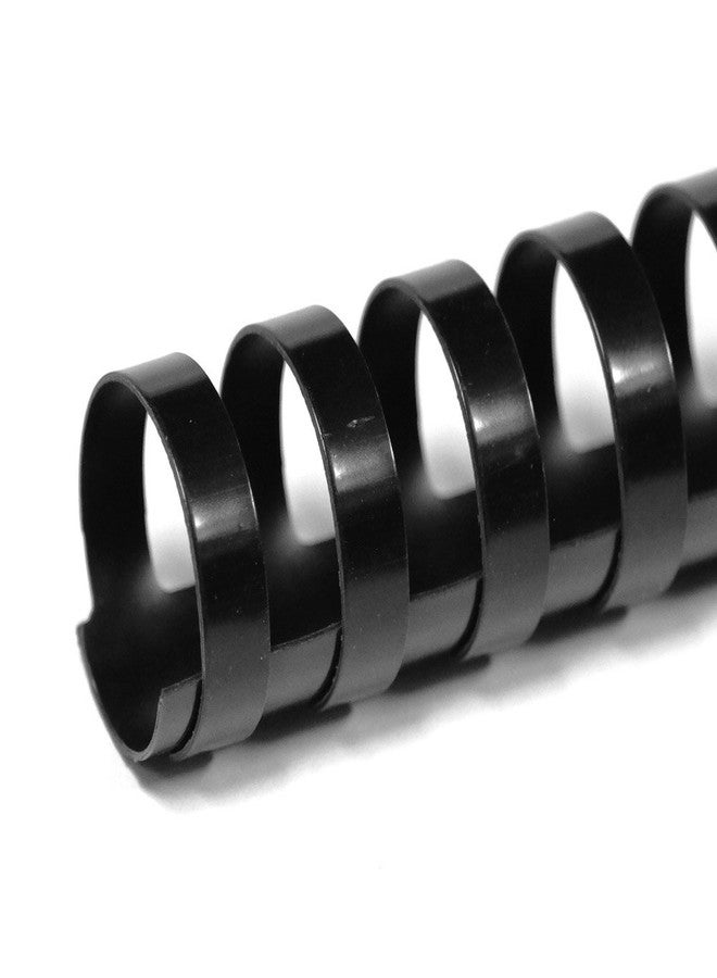 TruBind 25mm (1 in.) Comb Binding Spines | 11 in. Length for Letter Size or Smaller Projects | Standard 19-Ring Rectangular Holes | Black | 200 Sheet Binding Capacity | 50 Pack
