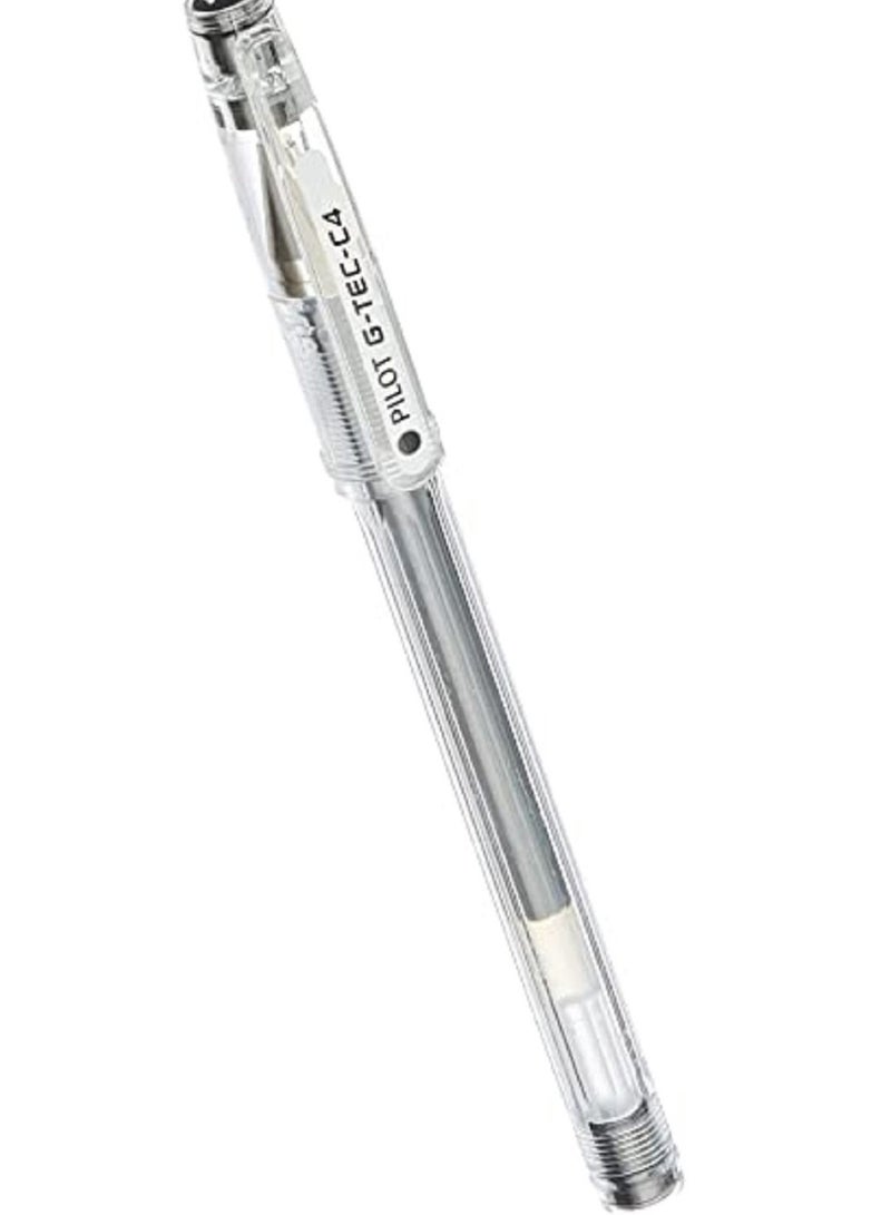 Pilot G-tec C4 Roller ball Pen 0.4mm 12 Pieces Black Micro Fine Point - Image 2