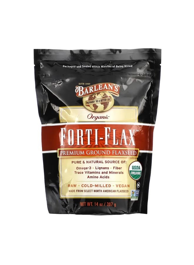 بارلينز Organic Forti Flax Premium Ground Flaxseed 14 oz 397 g - Image 1