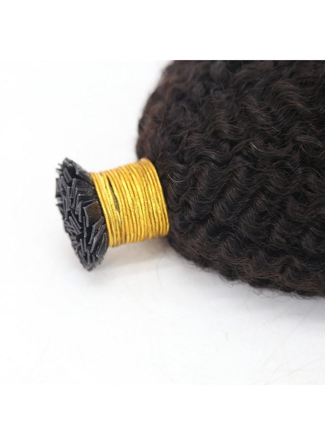 ZigZag Hair Afro Kinky Curly Flat Tip Human Hair Extensions 4B 4C Flat Tip Keratin Hair Extensions 100Strands Hair Extensions Fusion Human Hair Natural Color (4B 4C 18 Inch)  - Image 4