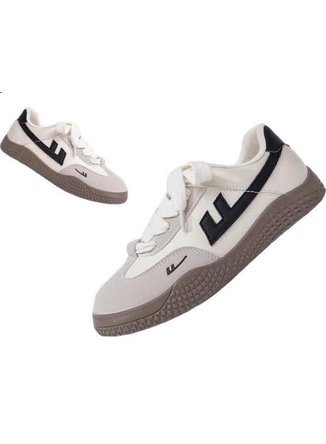 Pull Back Warrior Women'S Dopamine Training Shoes Women'S Thick-Soled All-Match Sneakers Fashion Sports Shoes Beige/Grey/Black Size 36 - Image 1