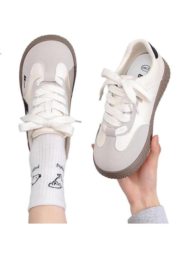 Pull Back Warrior Women'S Dopamine Training Shoes Women'S Thick-Soled All-Match Sneakers Fashion Sports Shoes Beige/Grey/Black Size 36 - Image 2