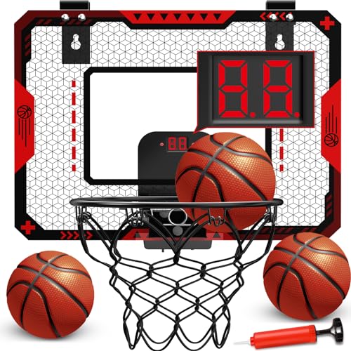 GMAOPHY Basketball Hoop Indoor for 5 6 7 8 9 10 Year Old Boys Kids Mini Basketball Hoop with Electronic Scoreboard Over The Door Sport Toys Birthday Gift - Image 1