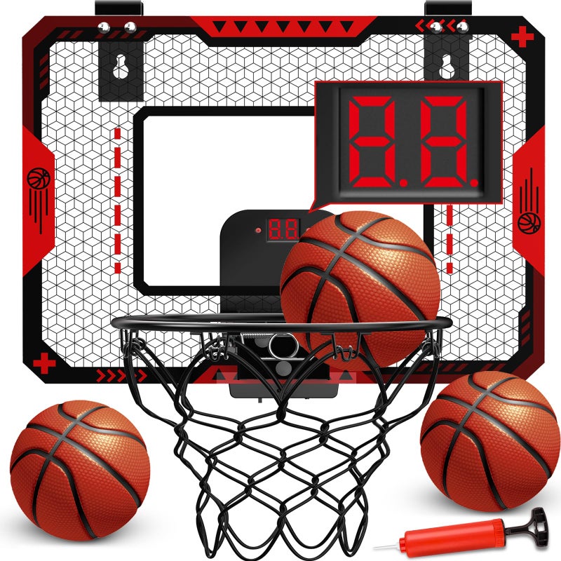 GMAOPHY Basketball Hoop Indoor for 5 6 7 8 9 10 Year Old Boys Kids Mini Basketball Hoop with Electronic Scoreboard Over The Door Sport Toys Birthday Gift - Image 2