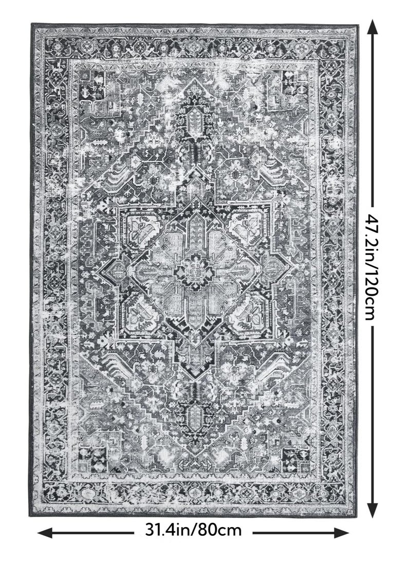 آنا سجادة مصنوعة من مخمل الكريستال غير القابلة للانزلاق 80*120 سم مناسبة للمنزل وغرفة المعيشة ومتينة - Image 1