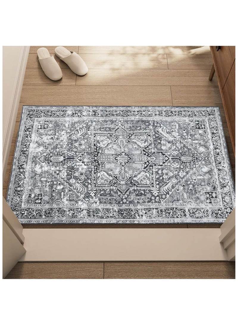 آنا سجادة مصنوعة من مخمل الكريستال غير القابلة للانزلاق 80*120 سم مناسبة للمنزل وغرفة المعيشة ومتينة - Image 2