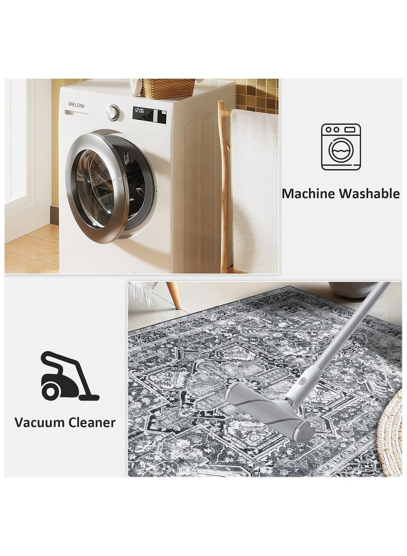 آنا سجادة مصنوعة من مخمل الكريستال غير القابلة للانزلاق 80*120 سم مناسبة للمنزل وغرفة المعيشة ومتينة - Image 3