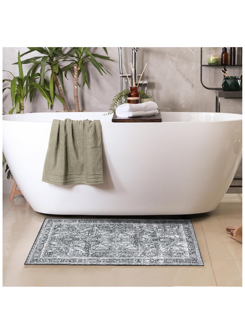 آنا سجادة مصنوعة من مخمل الكريستال غير القابلة للانزلاق 80*120 سم مناسبة للمنزل وغرفة المعيشة ومتينة - Image 4