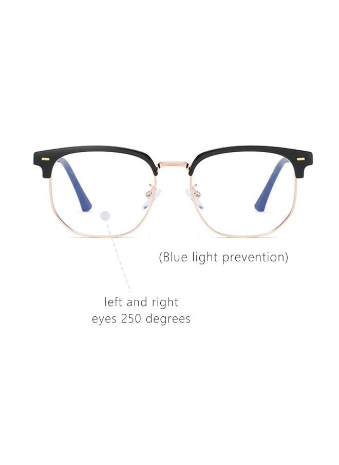 Coconut Anti-blue light radiation half-frame literary casual myopia glasses are unisex. （Suitable for 250 degree myopia）  - Image 1
