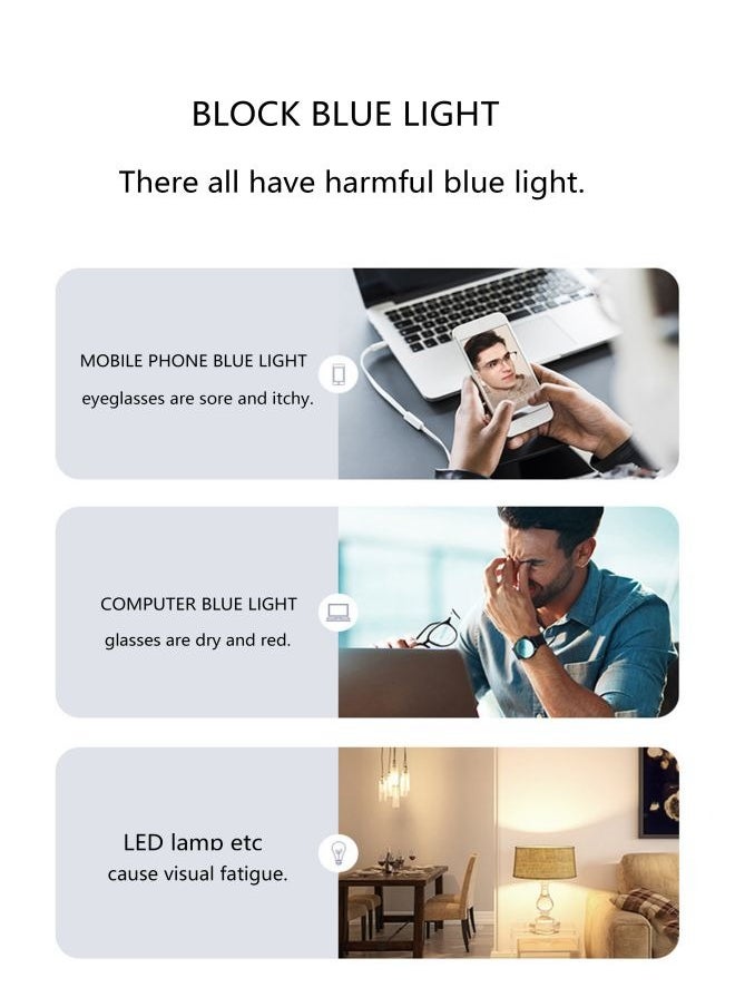 Coconut - Anti-blue light radiation half-frame literary casual myopia glasses are unisex. （Suitable for 250 degree myopia） - Image 1