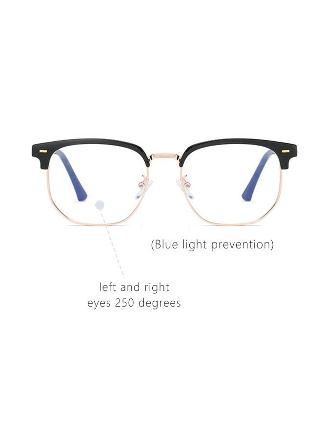 Anti-blue light radiation half-frame literary casual myopia glasses are unisex. （Suitable for 250 degree myopia） - pzsku/Z5CC3C2F185B084D43CC4Z/45/_/1736477627/70a34a00-b8c8-4e23-9290-a4c956abbcaa