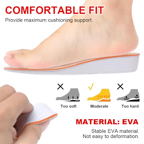 XINIFOOT Height Increase Insole 2.5cm Breathable High Full Shoe Insoles Shoe Inserts Cushion Pads Lift Kits Elevator Insoles for Men US8-12 - Image 2