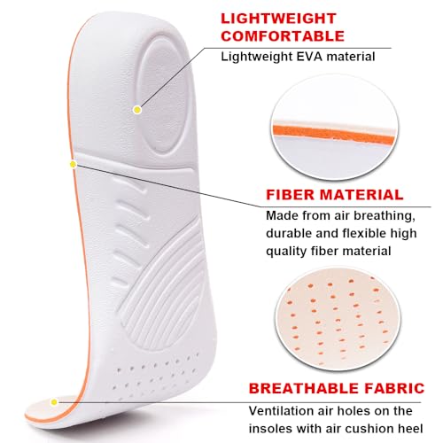 XINIFOOT Height Increase Insole 2.5cm Breathable High Full Shoe Insoles Shoe Inserts Cushion Pads Lift Kits Elevator Insoles for Men US8-12 - Image 3