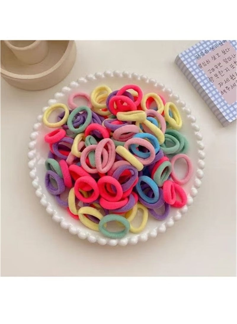Generic 200 PCS Colorful Soft Mini Hair Ties Kit for Kids, Small Rubber Hair Bands Elastic Ponytail Holders Ties for Little Girl Hair Accessories - Image 3