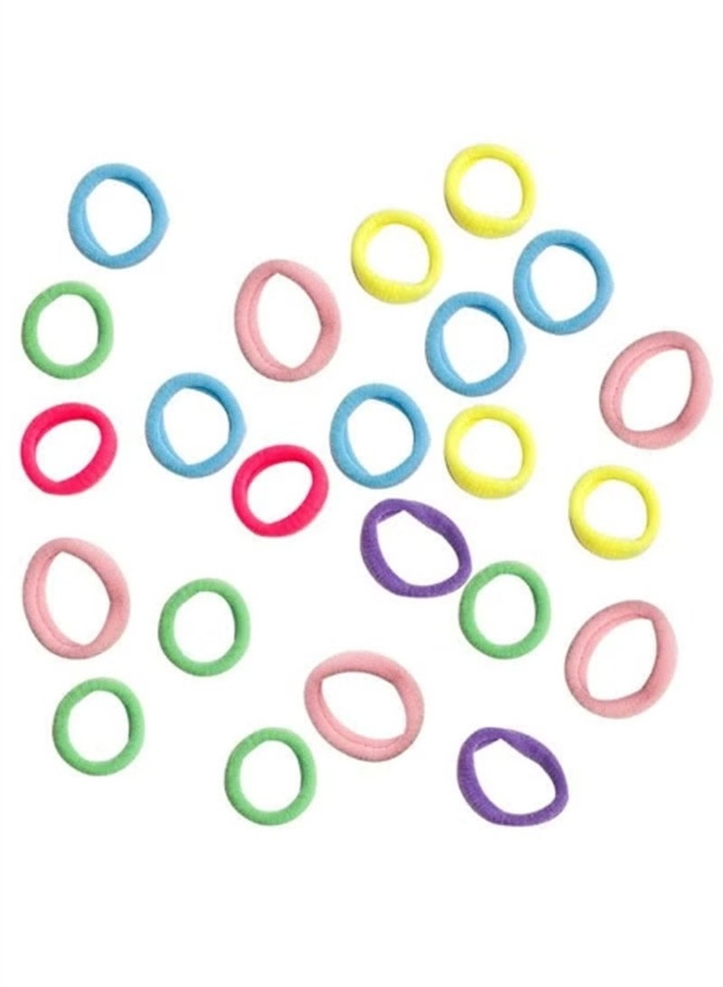 Generic 200 PCS Colorful Soft Mini Hair Ties Kit for Kids, Small Rubber Hair Bands Elastic Ponytail Holders Ties for Little Girl Hair Accessories - Image 2