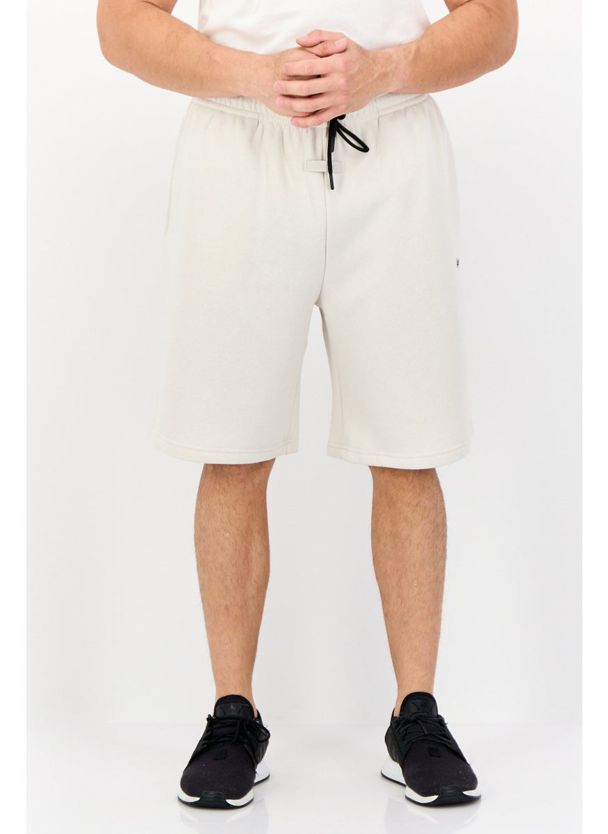 Algspar Men Brand Logo Basic Short, Cream  - Image 1