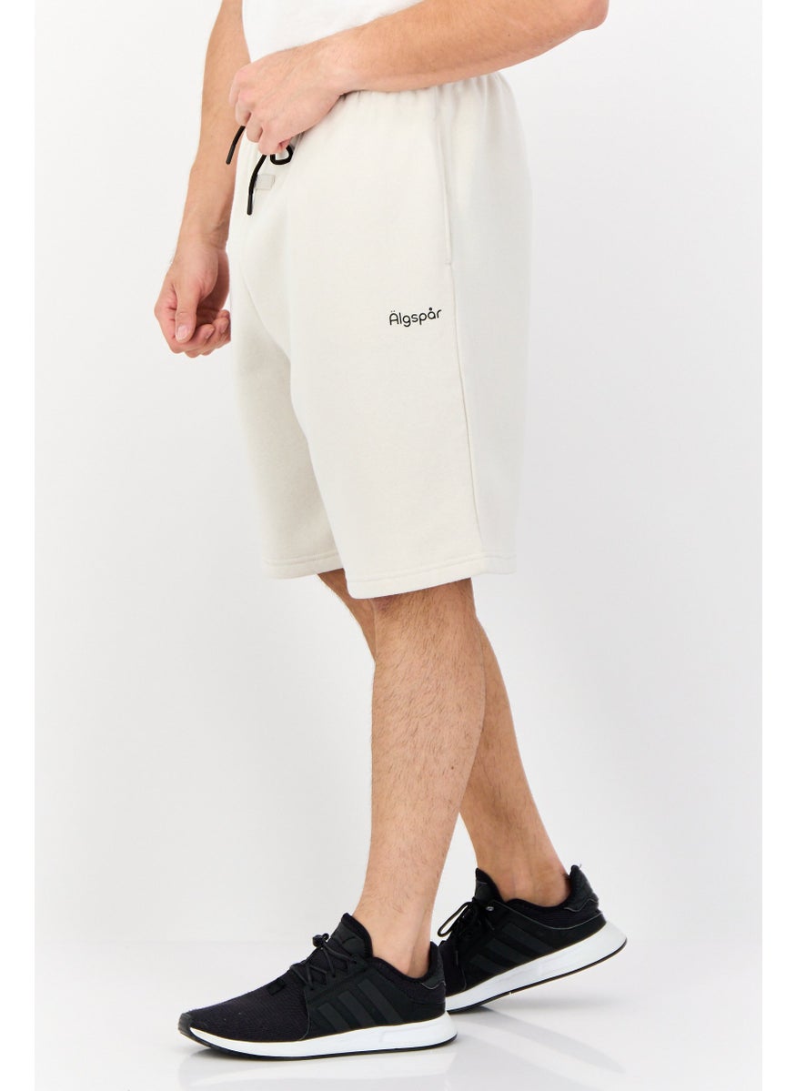 Algspar Men Brand Logo Basic Short, Cream  - Image 4