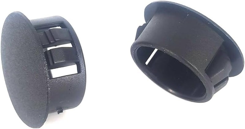 Alamic Hole Plugs 3/4" Plastic Flush Type Hole Plugs for Hole Snap in Locking Hole Tube Screw Caps Drilling Cover Plugs Fastener Covers for Kitchen Cabinet Furniture Black 30 Pack - Black - Image 3