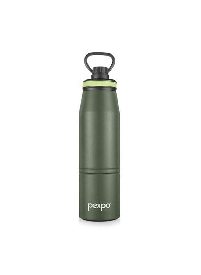 PEXPO Pexpo Altros 1000 Stainless Steel Hot & Cold Vacuum Insulated Flask, 940ml, Military Green| Leak Proof | Easy to Carry Loop Handle | Sports Water Bottle | Trekking | Gym | Office | Home | Kitchen  - Image 1