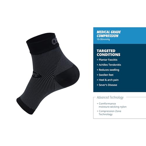 OS1st FS6 Plantar Fasciitis Foot Sleeve – Compression Sock for Heel & Arch Support, Pain Relief, Injury Recovery, Moisture-Wicking Fabric – Medical Grade Compression for Men & Women - Image 3