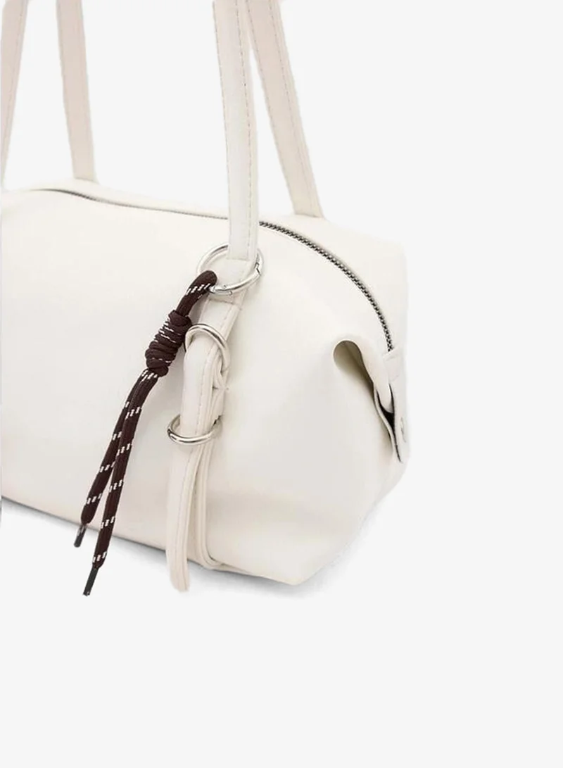 Shule Bags  Gia Cream Oval Bag with Charm. for Women | Best Price UAE