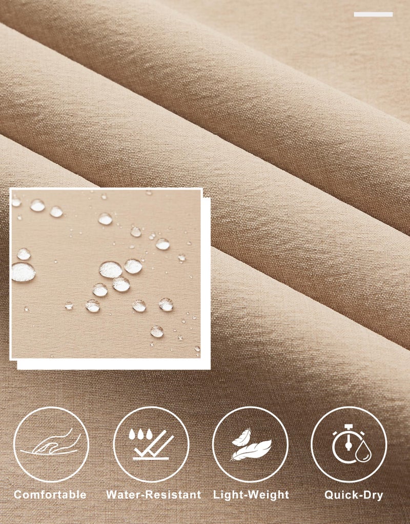 Libin Mens Golf Pants Stretch Work Dress Pants 30" Quick Dry Lightweight Business Casual Pant for Men Comfy Water Resistant, Khaki, 34W x 30L - Image 5