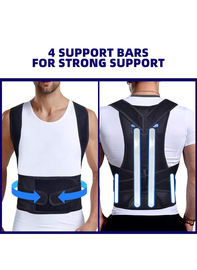 YOUGE Upgraded Posture Corrector Back Brace for Men and Women, New Version Lumbar Support for Posture Improving and Pain Relief, Full Back Support for Neck, Shoulder, Waist Pain (L)  - Image 2