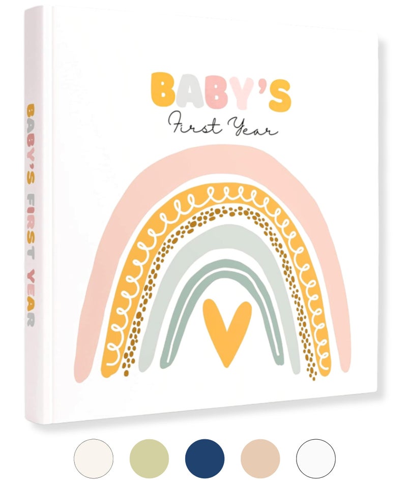 Lamare Baby Memory Book â€“ Babyâ€™s First Year Keepsake Journal, Baby Milestone Book, & Baby Scrapbook - Image 1