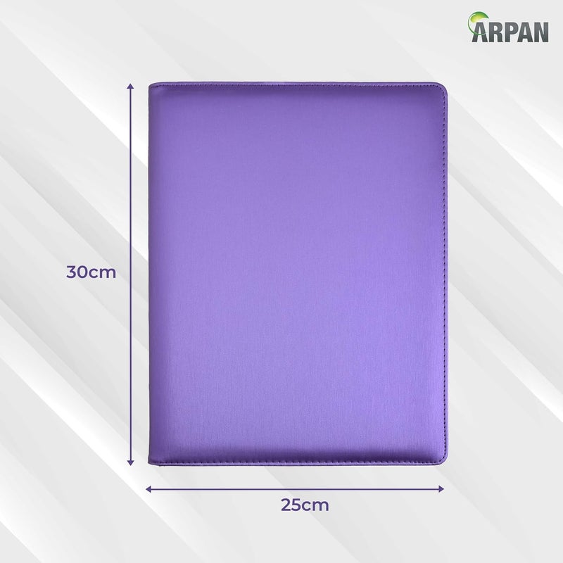 Arpan A4 Professional Display Presentation Book 24 Pocket (48-Side) Portfolio Folder (Purple) - Image 2