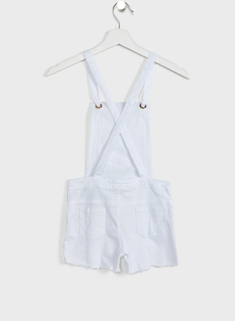 Up Baby Kids Denim Playsuit