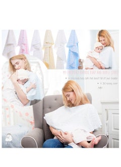 Iflin Baby My Everyday Bamboo Burp & Nurse (2 in 1) 35" (2 Pcs.) - Playful Blue  - Image 3