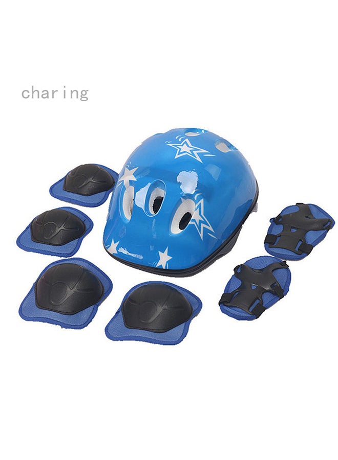 7-Piece Skateboard Gear Set In Blue For Safety While Riding For Your Little One ‎20x13x3cm - Image 3