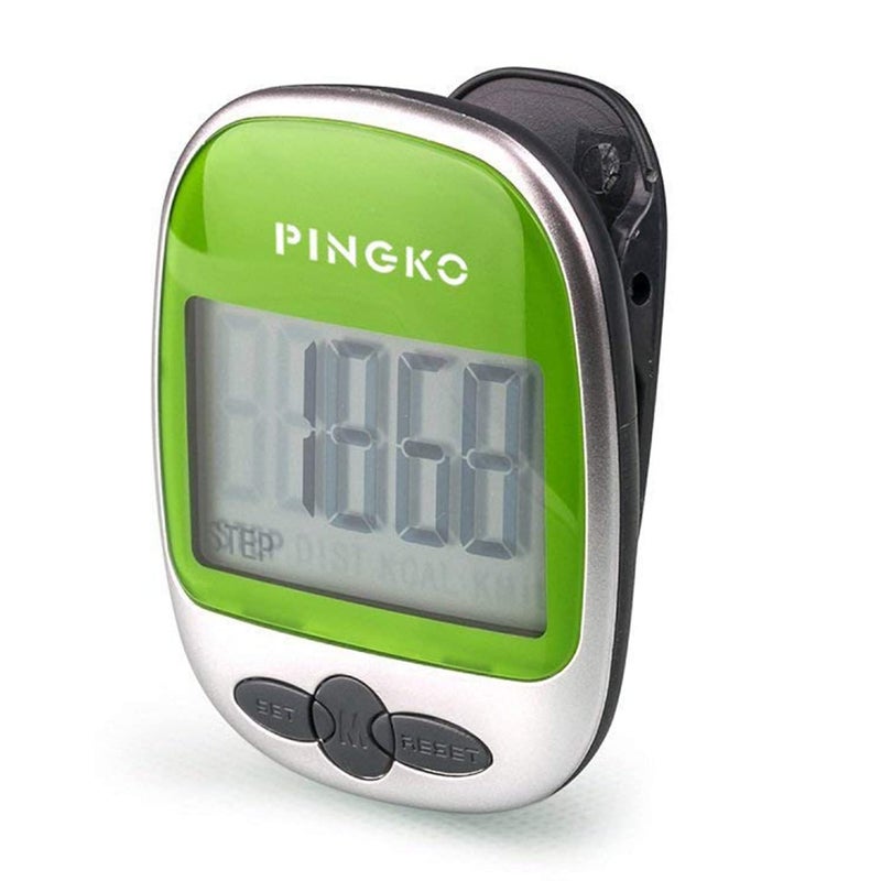 PINGKO Outdoor Multi-Function Portable Sport Pedometer Step/Distance/Calories Counter - Green - Image 1