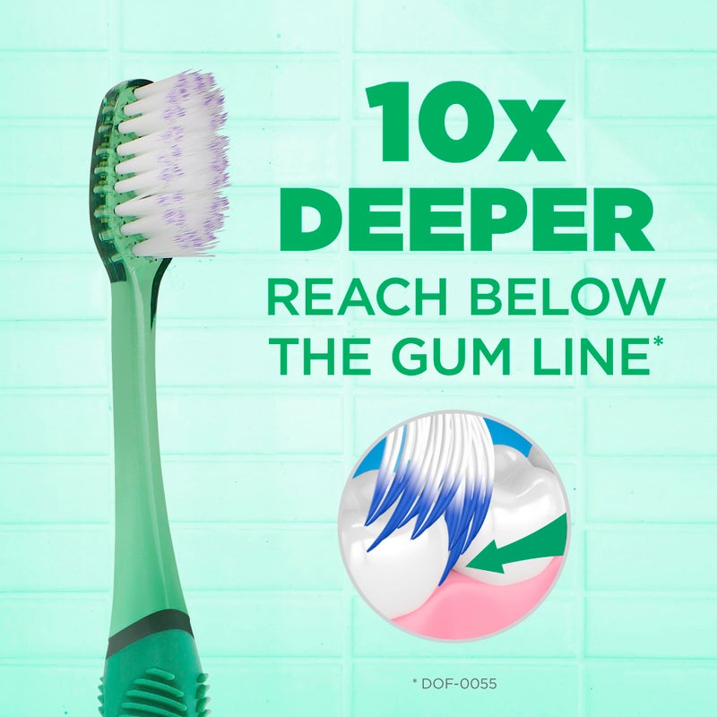 GUM Technique Deep Clean Toothbrush - Compact Soft - Soft Toothbrushes for Adults with Sensitive Gums - Extra Fine Bristles, 1ct (12pk) - Image 2