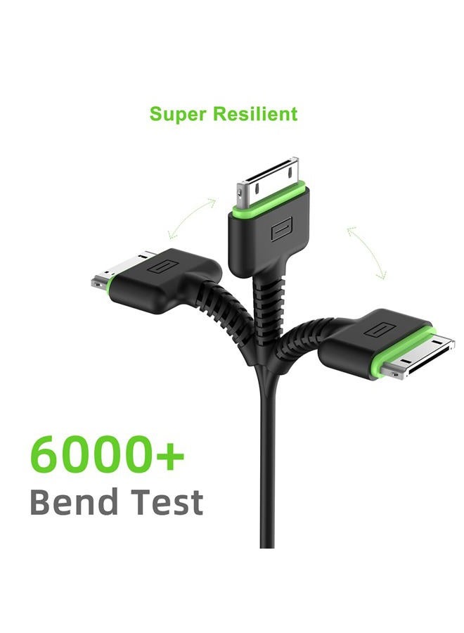 budi كابل شاحن بودي آيفون 4s شاحن آيباد، كابل USB 30-دبوس للمزامنة والشحن لآيفون 4/4S/3G/3GS آيبود/آيباد 1 2 3 / آيبود نانو/آيبود تاتش - أسود - Image 5
