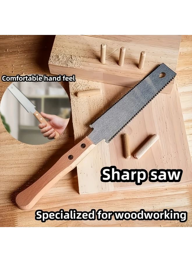 Double Sided Japanese Hand Saw SK5 Steel Blade 6 Inch Woodworking Tool - Image 1