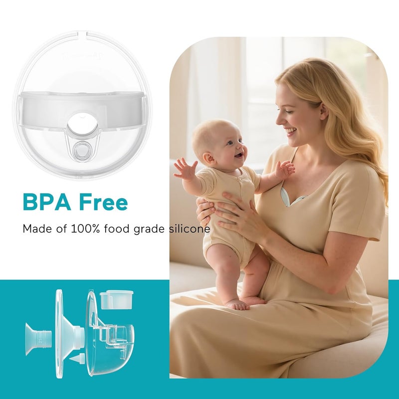 Paruu P16 Replacement Full Set Collector Cup Only Compatible with P16 Wearable Breast Pump 150ml 24mm Flange Original Accessories - Image 2