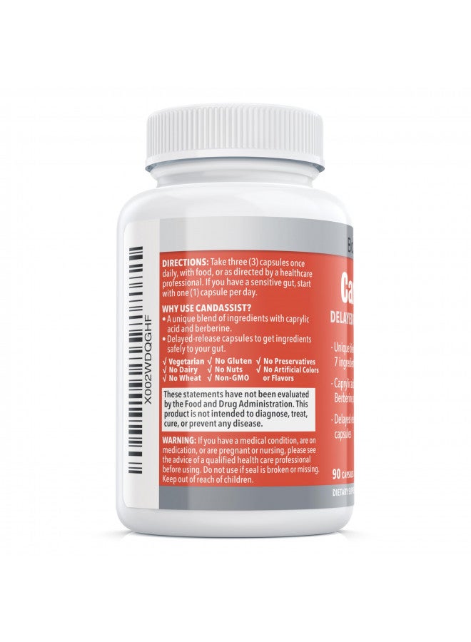 Balance ONE Balance ONE CandAssist Intestinal Flora Balance - Caprylic Acid, Oregano, Berberine - Delayed Release Capsules - Vegan, Non-GMO - 30 Day Supply - Image 3