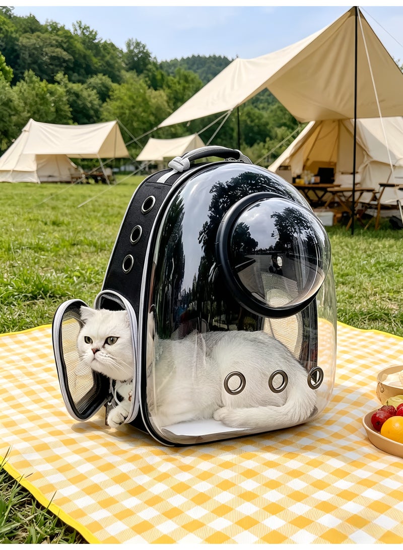 loven Comfortable and breathable pet backpack, meets aviation standards, suitable for kittens, puppies and rabbits (black). - Image 2