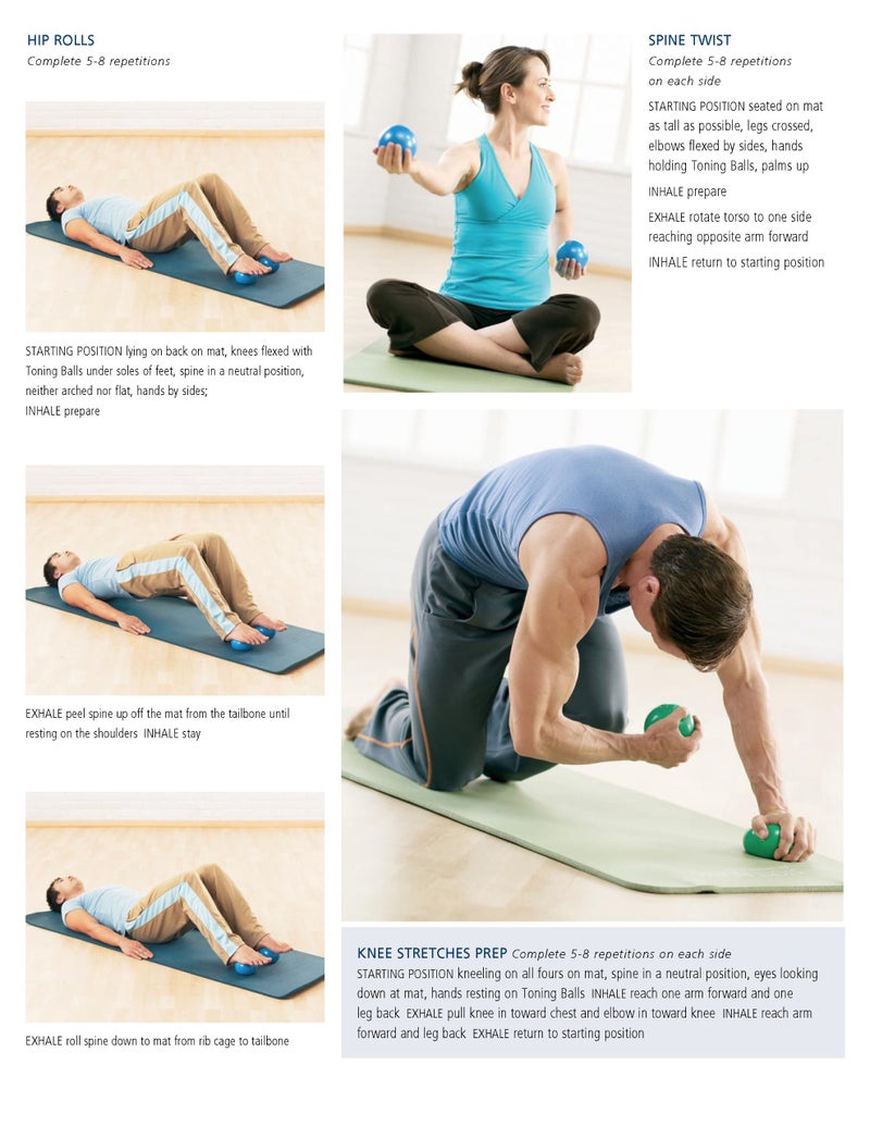 STOTT PILATES Merrithew STOTT Pilates Toning Ball (Blue), 2 lbs / 0.9 kg - Image 4