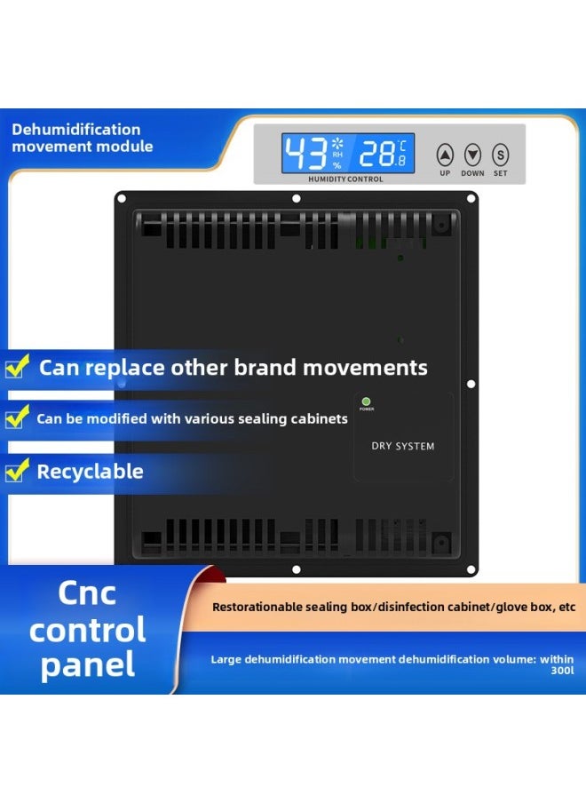 Generic Electronic Moisture-proof Box Dehumidification Movement Drying Box Dehumidification Movement Accessories Automatic Digital Dehumidifier Moisture Absorption Card-Color:Cnc Large Dehumidification MoVement 220V With Humidity ControL PaneL-0L  - Image 1