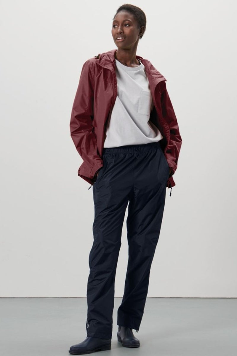 Tchibo Women Regular Fit Graphic Print Rain Pants, Navy - Image 1