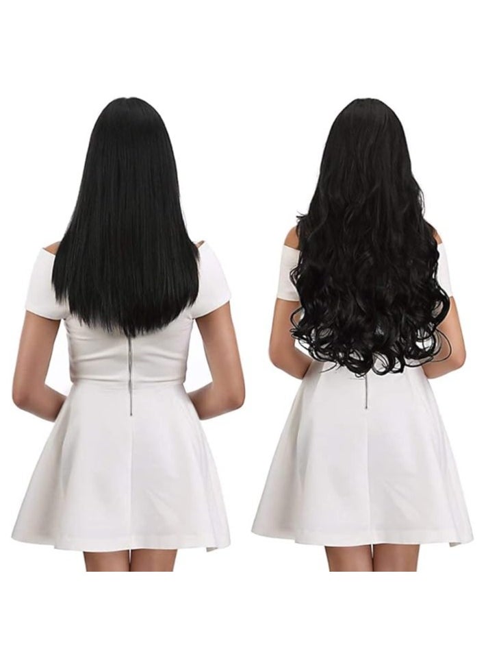 Estelle Eestelle Full Head One Piece Long Straight and Body Wave Hair Extension With 5 Clips Suitable for Women and Girls (Color No 30 Body Wave)  - Image 4