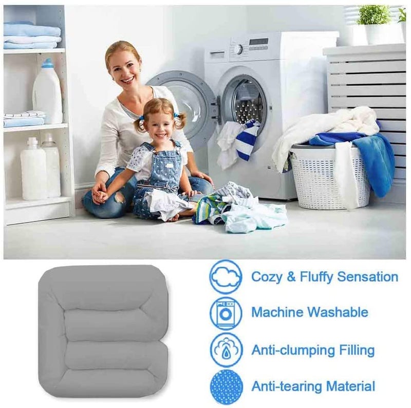 Texlux Soft Microfiber Filling 500 GSM Heavy ComforterDuvet for Heavy Winter Grey Double 90x100 - Image 5