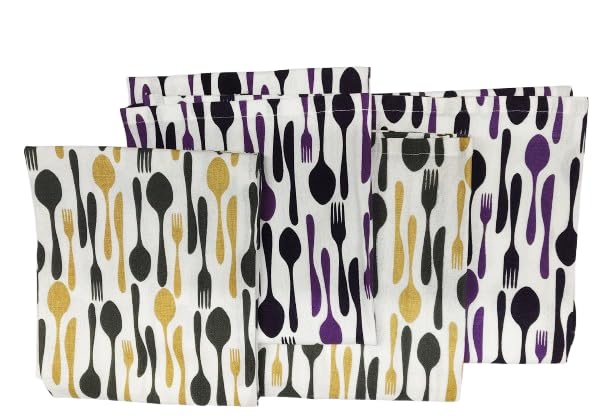 CRAZYWEAVES 100 Cotton Lunch Towel for School Kids Office Towel Hand Towel Kitchen Towel18 x 24 Pack of 4 - Image 5